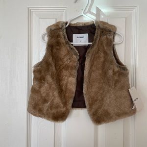 Old Navy Girls 3T Fur Vest